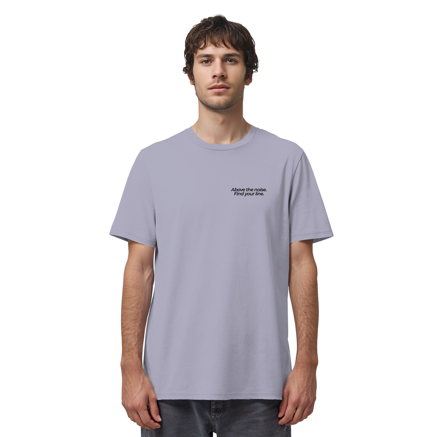 Berggipfel - Above the noise. Find jour line. - Unisex Bio T-Shirt