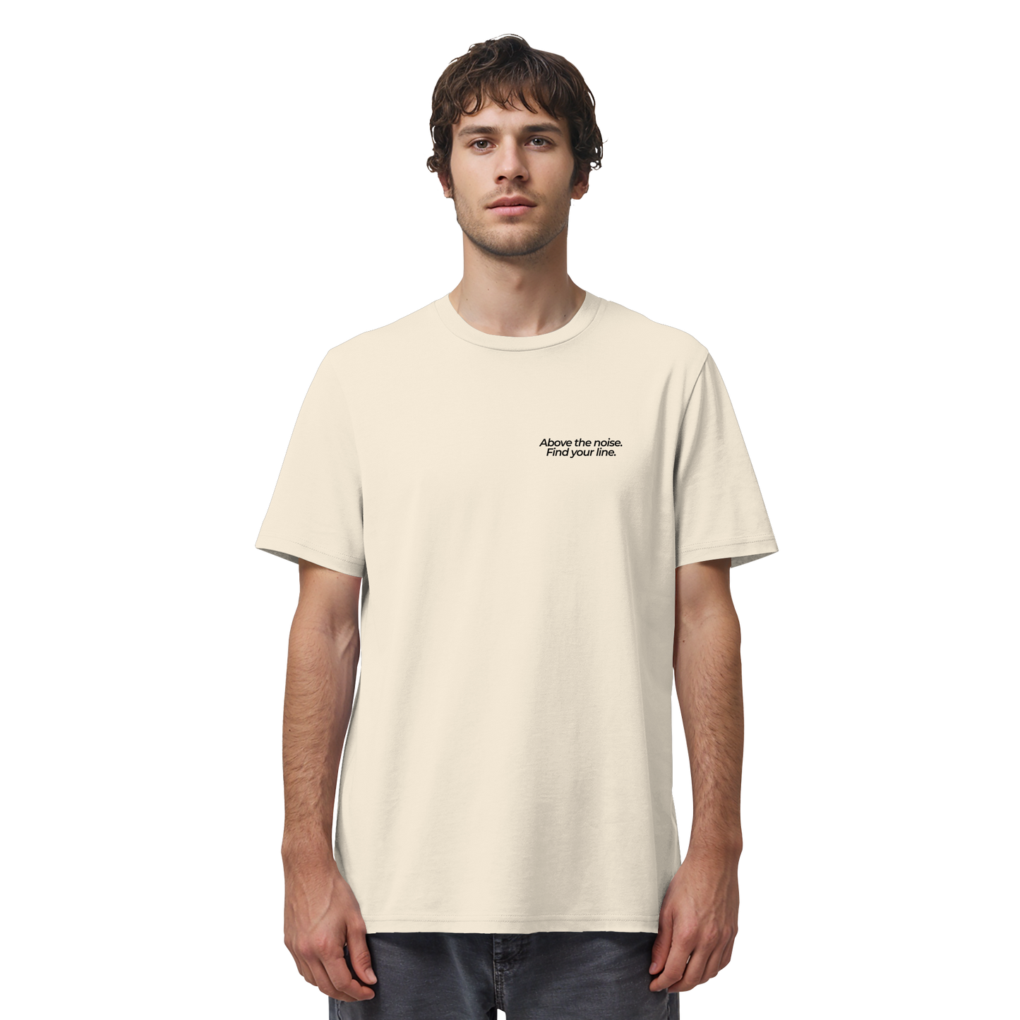 Berggipfel - Above the noise. Find jour line. - Unisex Bio T-Shirt