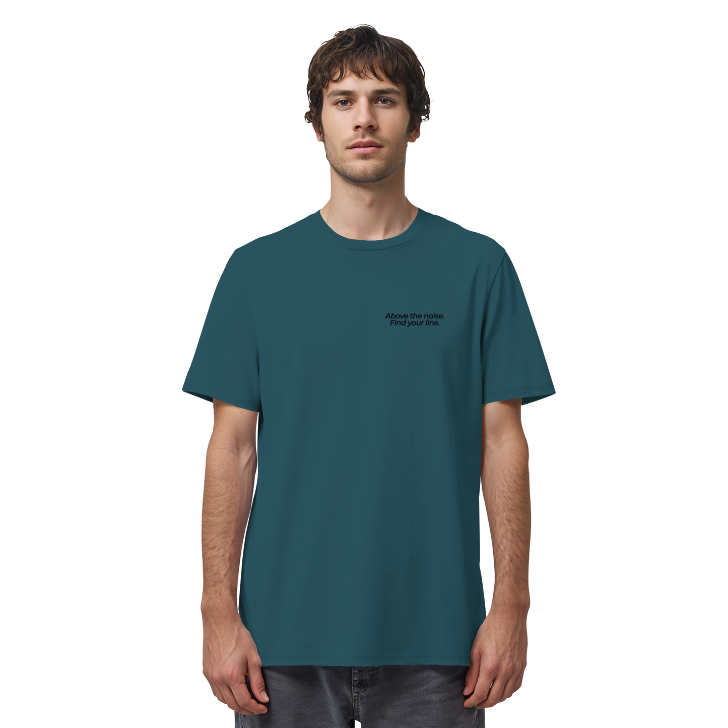 Berggipfel - Above the noise. Find jour line. - Unisex Bio T-Shirt
