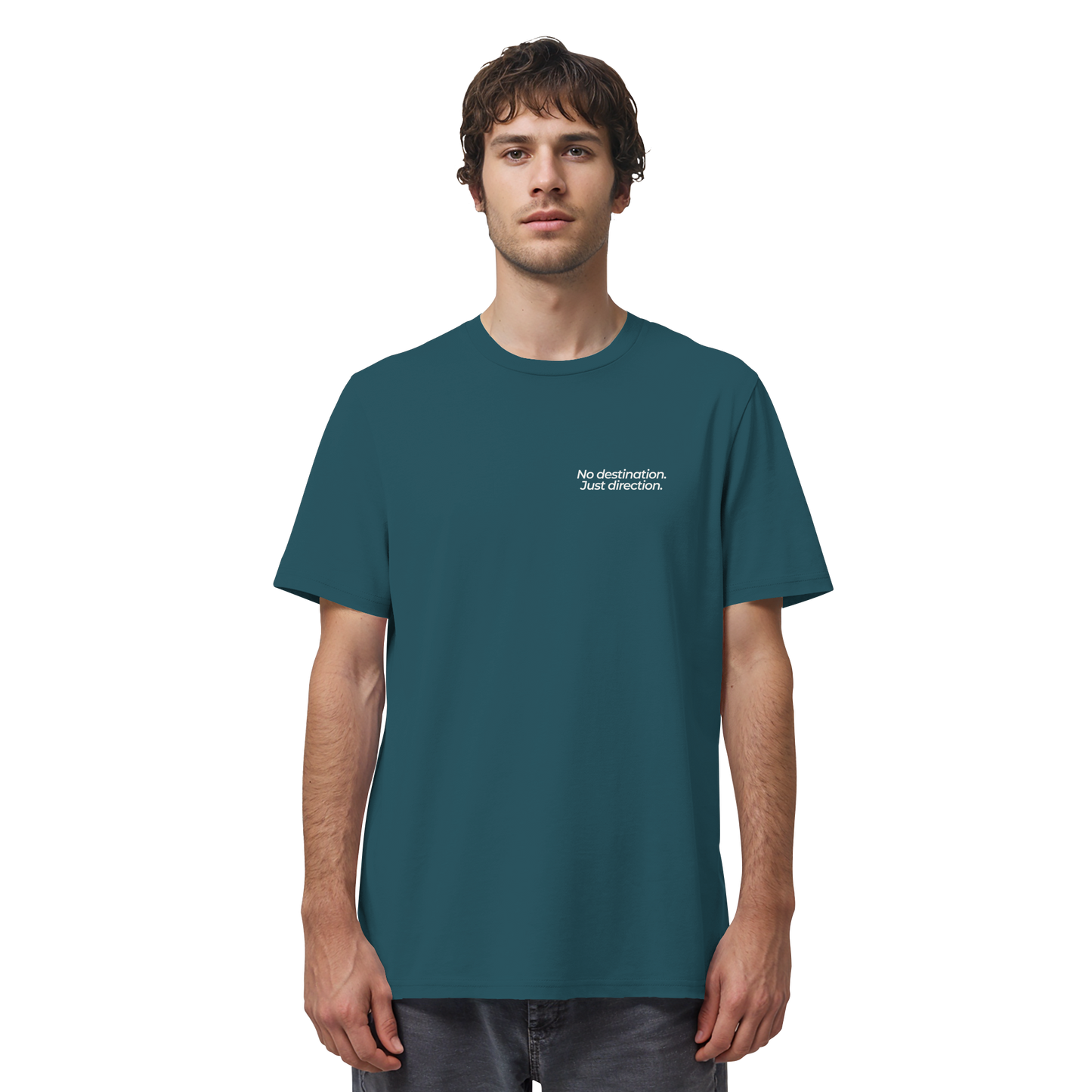 Weg durch die Dünen - No destination. Just direction. - Unisex Bio T-Shirt
