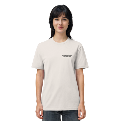 Weg durch die Dünen - No destination. Just direction. - Unisex Bio T-Shirt