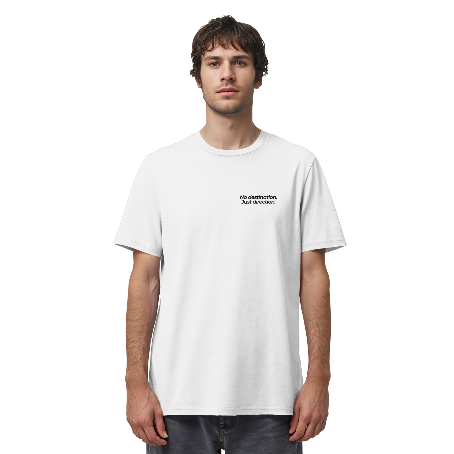 Weg durch die Dünen - No destination. Just direction. - Unisex Bio T-Shirt