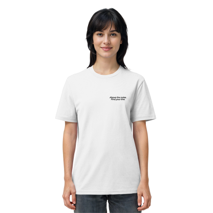 Berggipfel - Above the noise. Find jour line. - Unisex Bio T-Shirt